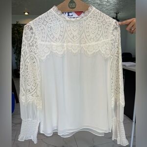 Elegant White Lace Blouse